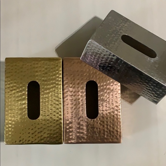 Hammered Tissue Box Cover - Picture 1 of 6
